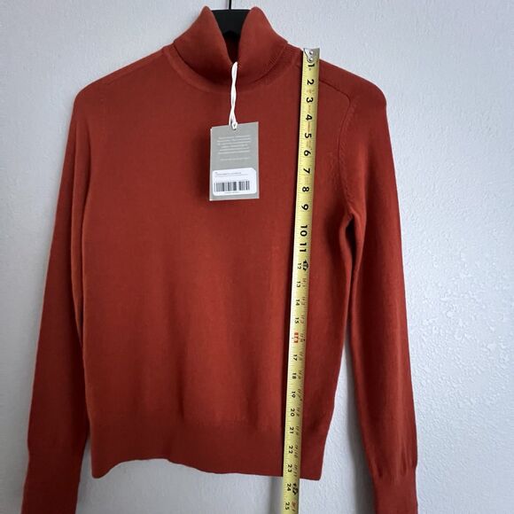 Everlane Women’s The Boxy Turtleneck in Cashmere Size XS Orange - Picture 6 of 9